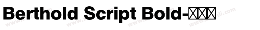 Berthold Script Bold字体转换 Berthold Script Bold字体转换